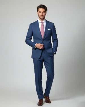 Traje ojo perdiz azul marino
