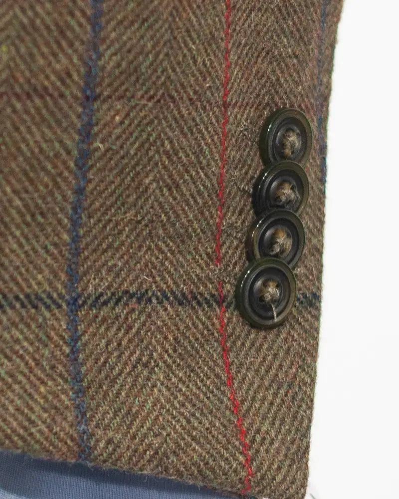 AMERICANA TOSTADA CUADROS BURDEOS-AZUL - Imagen 3