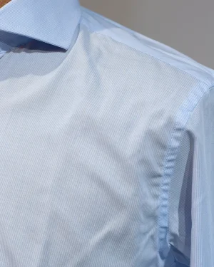 CAMISAS VESTIR FIL-FIL CELESTE