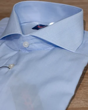 CAMISAS VESTIR FIL-FIL CELESTE