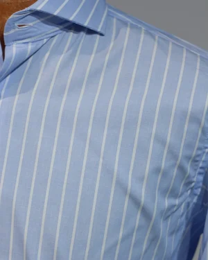 CAMISAS RAYAS ANCHAS CON FONDO CELESTE