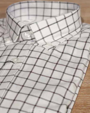 CAMISA SPORT VIYELA CUADROS VENTANA VERDE Y MARRON