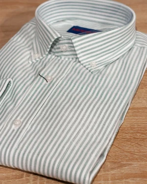 CAMISA OXFORD RAYA KODAK VERDE Y BLANCA