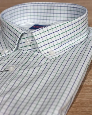 CAMISA SPORT CUADROS  VERDE Y MARINO