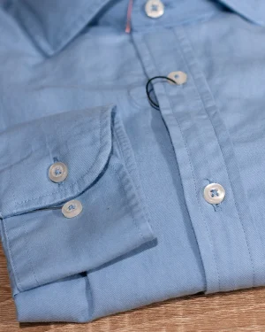 CAMISA GABARDINA LISA CELESTE