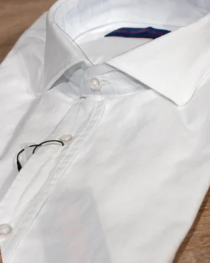 CAMISA GABARDINA LISA BLANCA