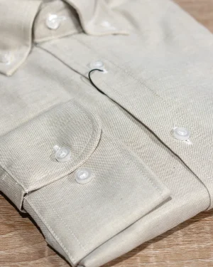 CAMISA TEJIDO OXFORD COLOR KAKI