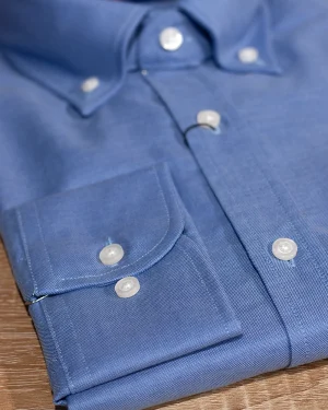 CAMISA TEJIDO OXFORD COLOR AZUL