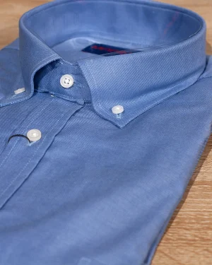 CAMISA TEJIDO OXFORD COLOR AZUL