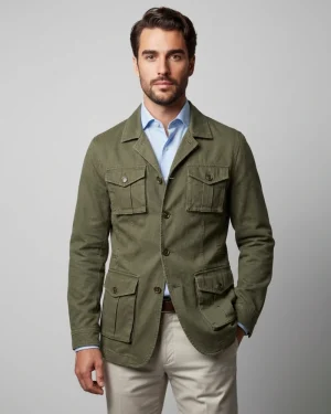 SAHARIANA SOLAPA VERDE OSCURO