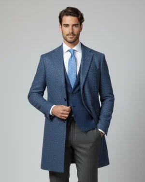 ABRIGO CORTO ESPIGAS MARINO